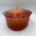 Descoware Flame Orange Cast Iron 4 Qt Oval Enamelware Pot Lid Dutch Oven Belgium
