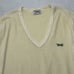 Vintage The Fox Velour JCPenney Mens Large V-Neck Velvet Yellow Sweater 1970s