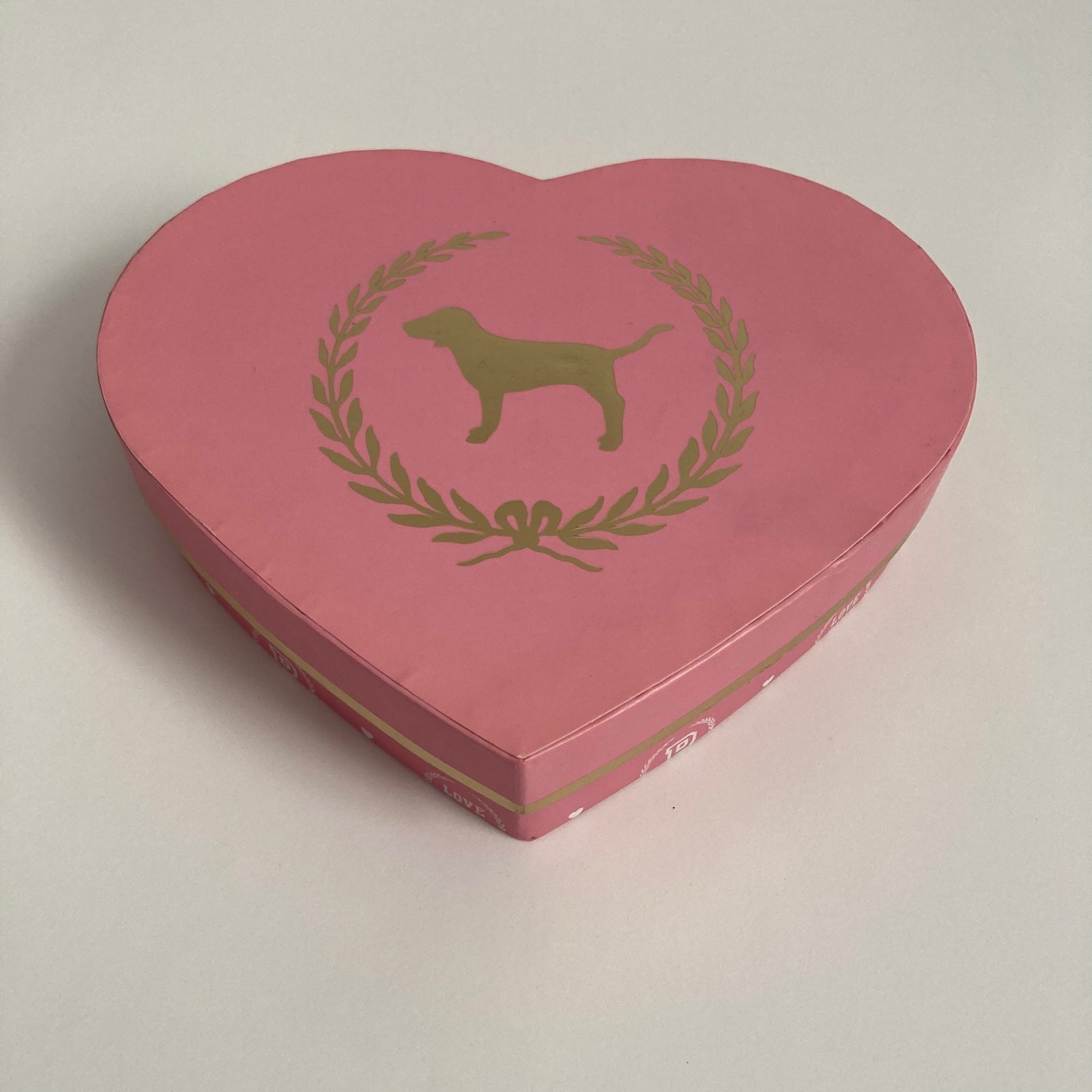 Rare Victoria’s Secret PINK Vintage Collectable Heart Monogram Display Empty Gif