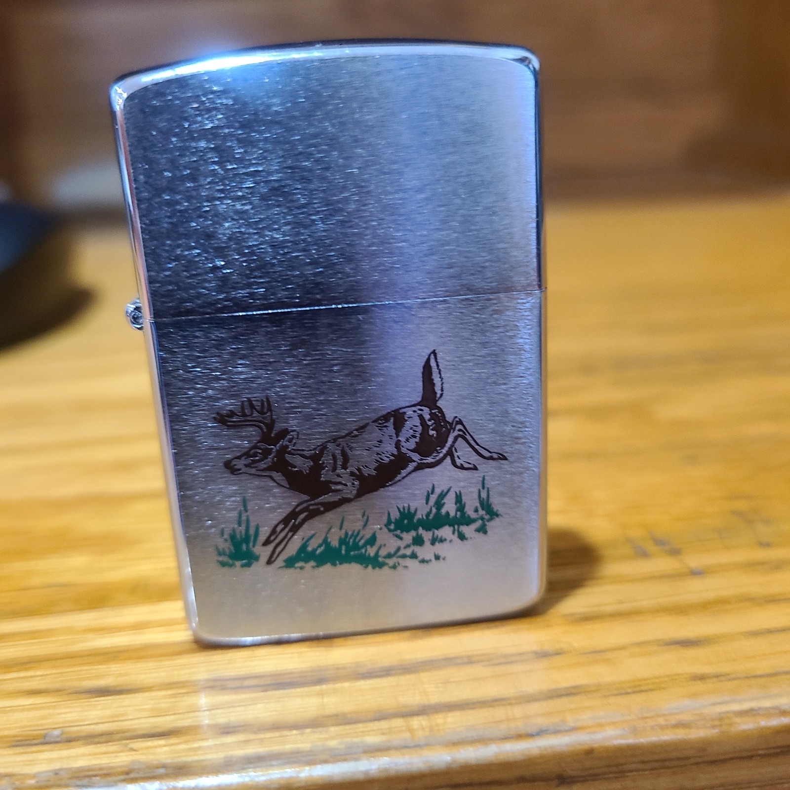 New Zippo Lighter Jumping Buck 1992