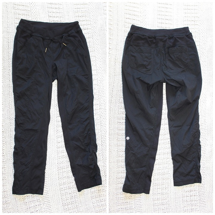 Lululemon Street to Studio Women's Crop pants Black Size 4 Pull on Pockets