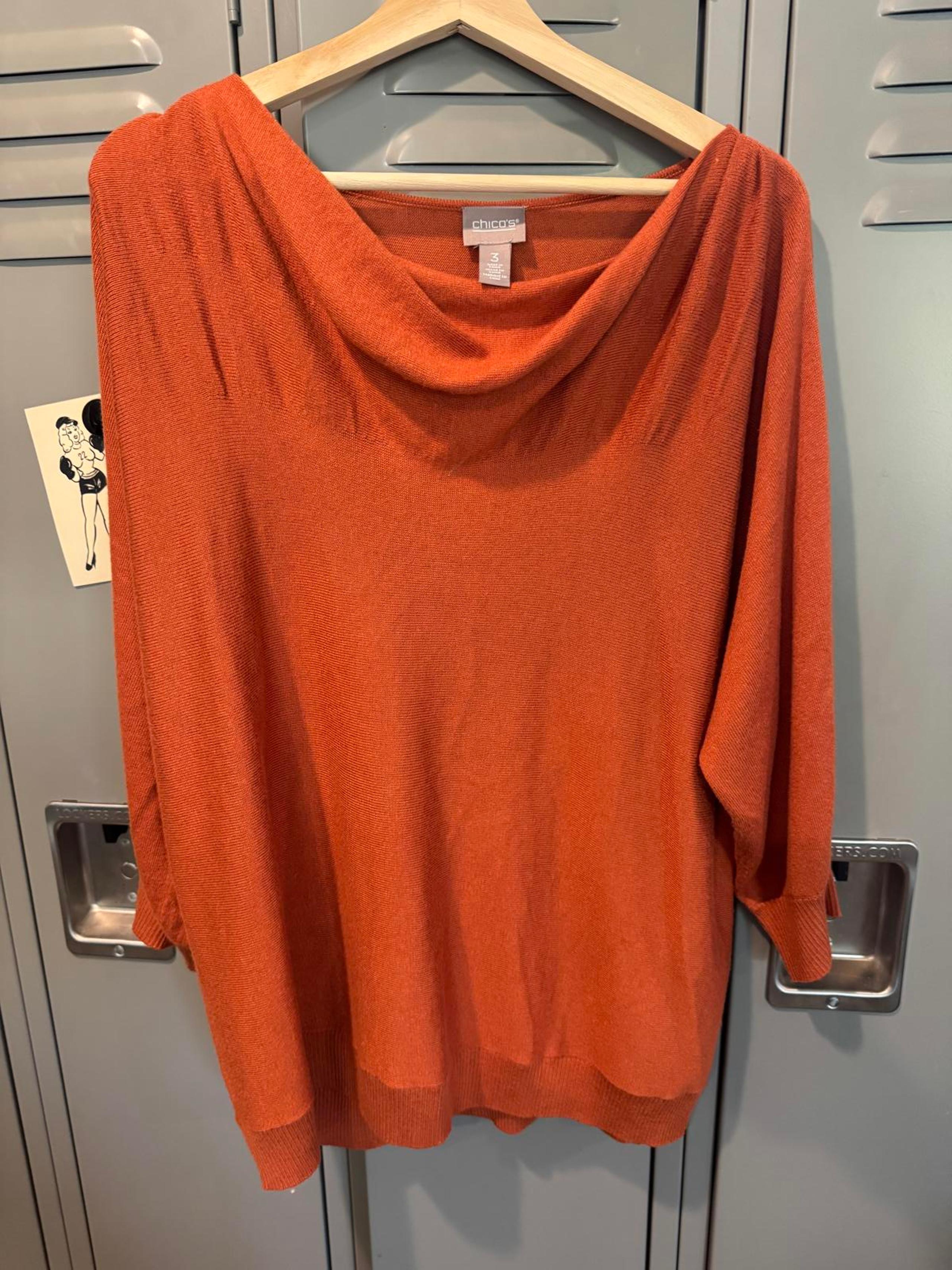 Chico's Oversized Cowl Neck Sweater Size 3 (XL or 16/18)