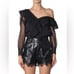 SELF-PORTRAIT Black Frill Trimmed Top