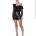 SELF-PORTRAIT Black Frill Trimmed Top