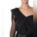 SELF-PORTRAIT Black Frill Trimmed Top