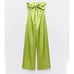 ZARA CUT OUT BOW SATIN EFFECT JUMPSUIT