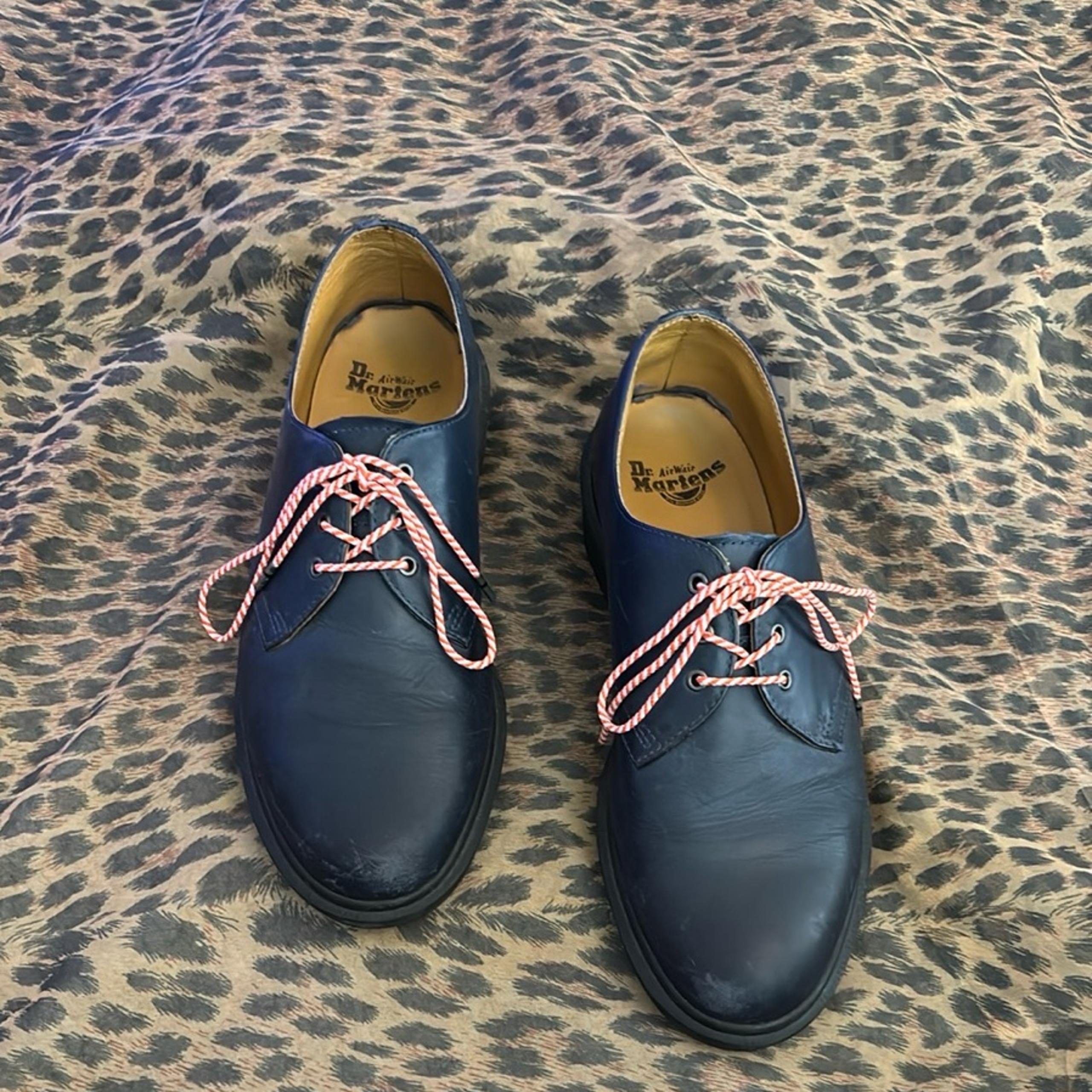 Dr. Martens navy blue loafers SOME SCUFFS unisex Women 10 Men 9 casual chunky