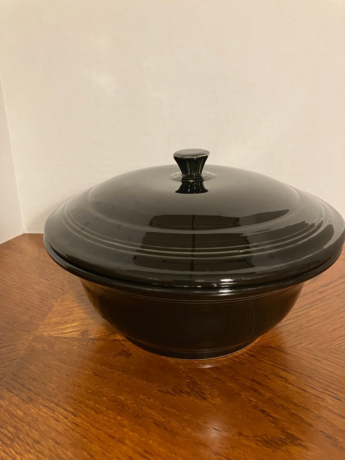 Homer Laughlin Fiesta HLC Retired Black 2 Quart Round Covered Casserole Dish