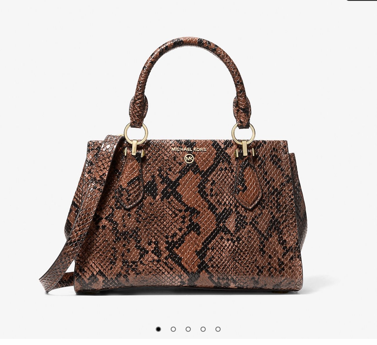 Michael Kors Small Snake embossed Leather Handbag NEW