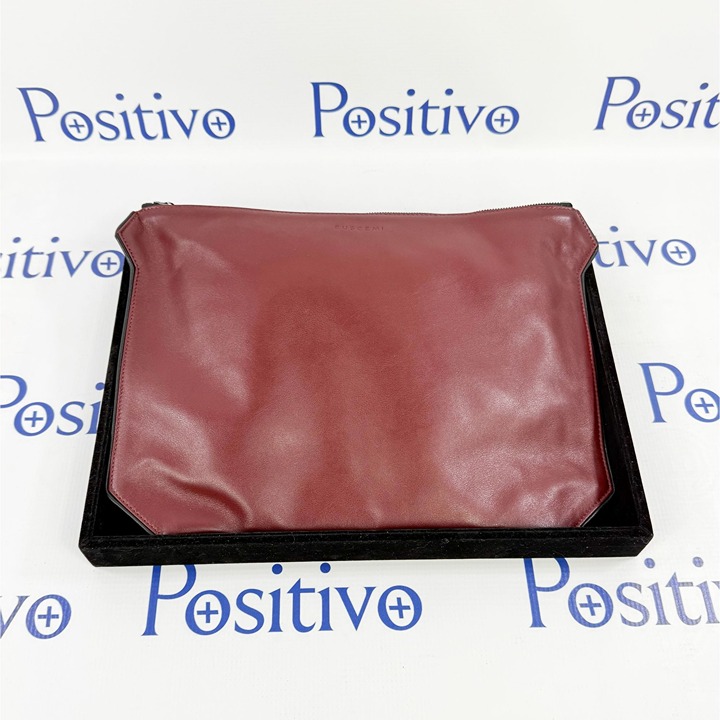 Buscemi Mens Zipper Pouch Guts Leather Bag One Size