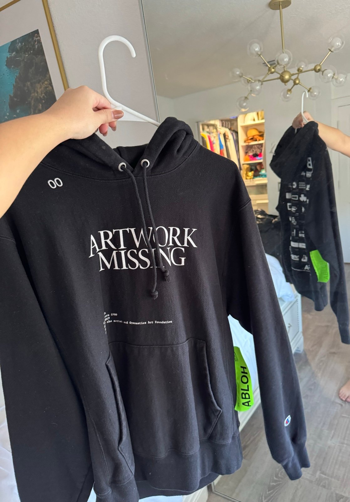 RARE Virgil Abloh ICA Artwork Missing Hoodie Figures OF