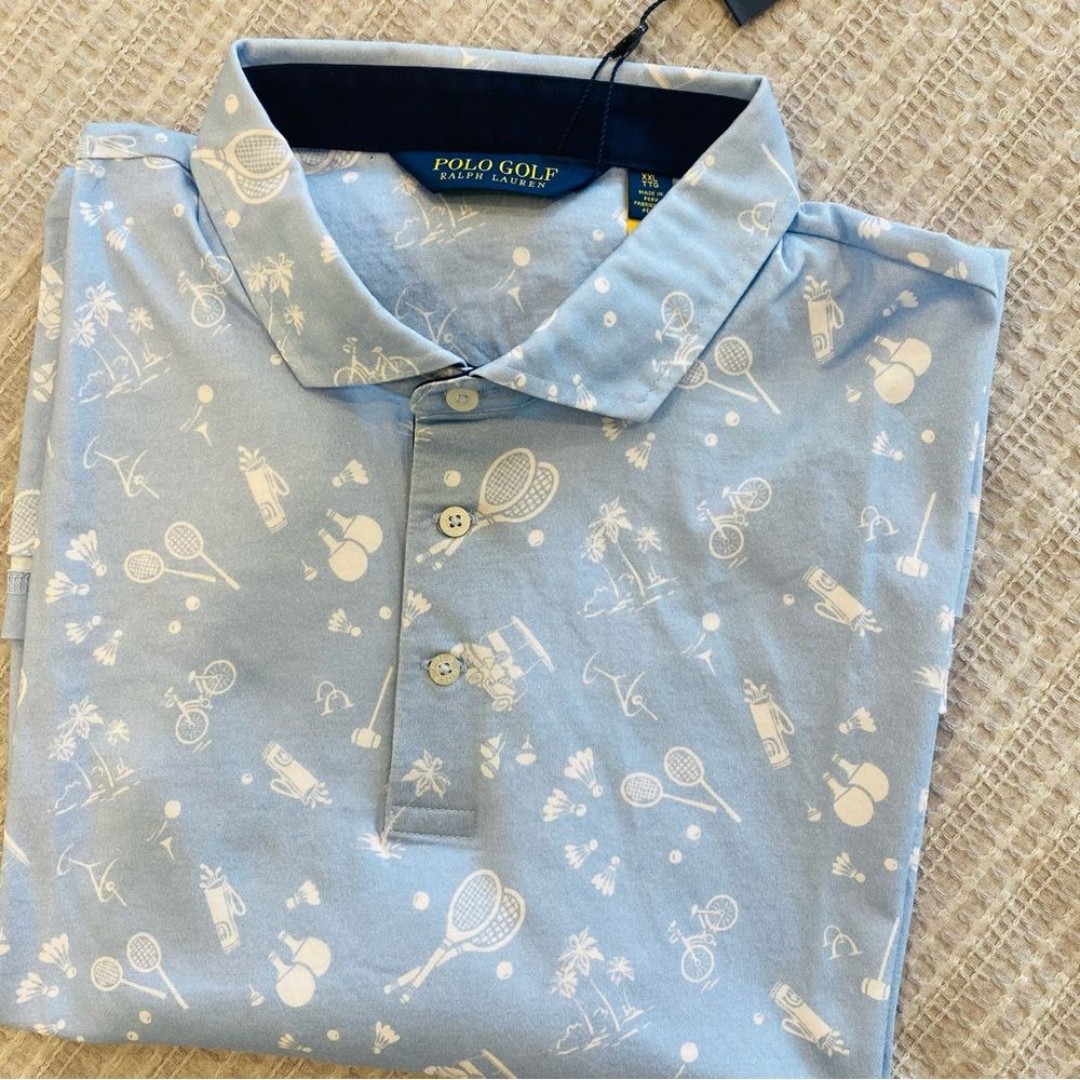 Men’s Polo Golf Ralph Lauren Classic Fit Print Jersey Polo Shirt - XXL