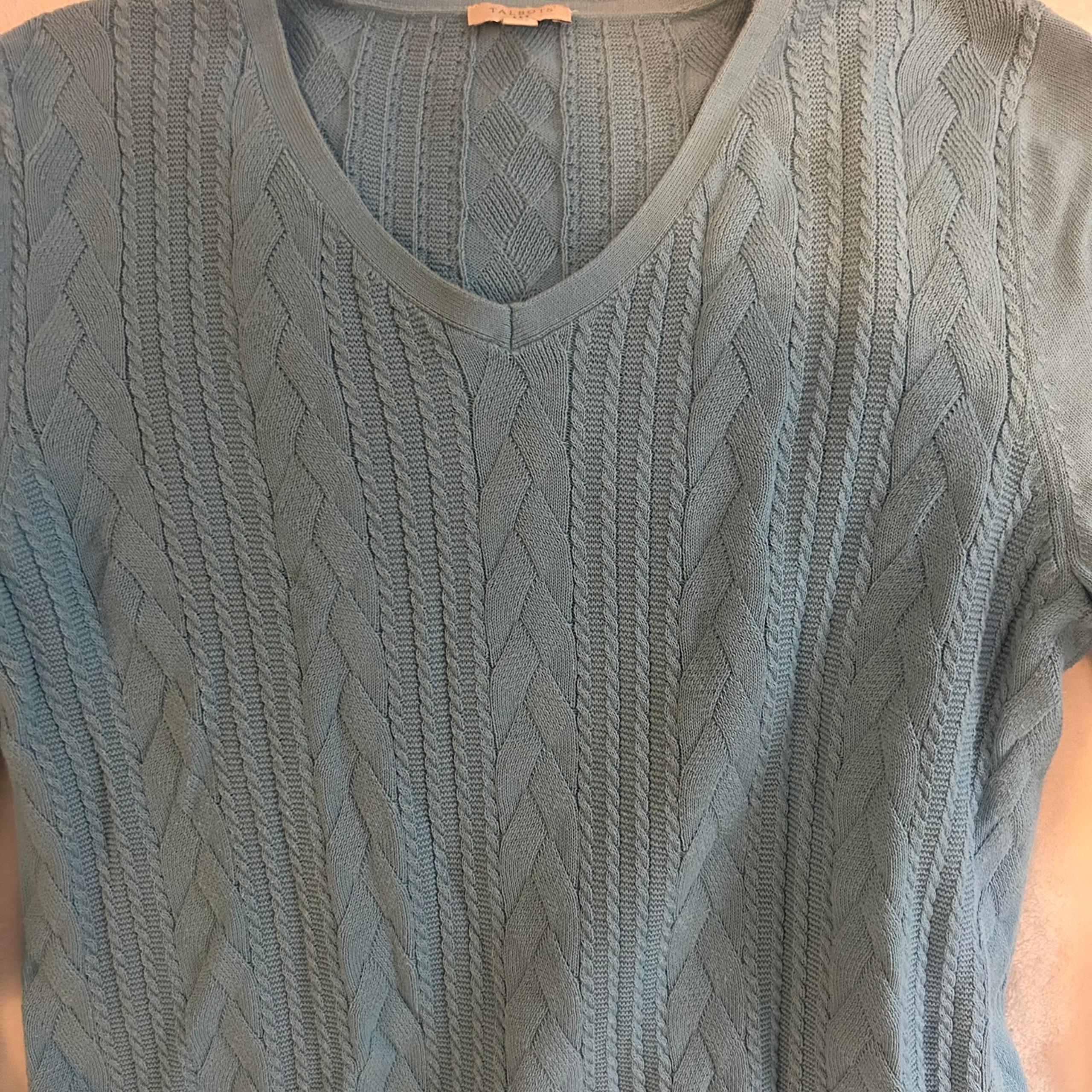 Talbots Cotton V Neck Sweater Size Medium