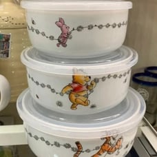 3 pc Winnie the Pooh Daisy Chain Bowls !