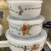 3 pc Winnie the Pooh Daisy Chain Bowls !