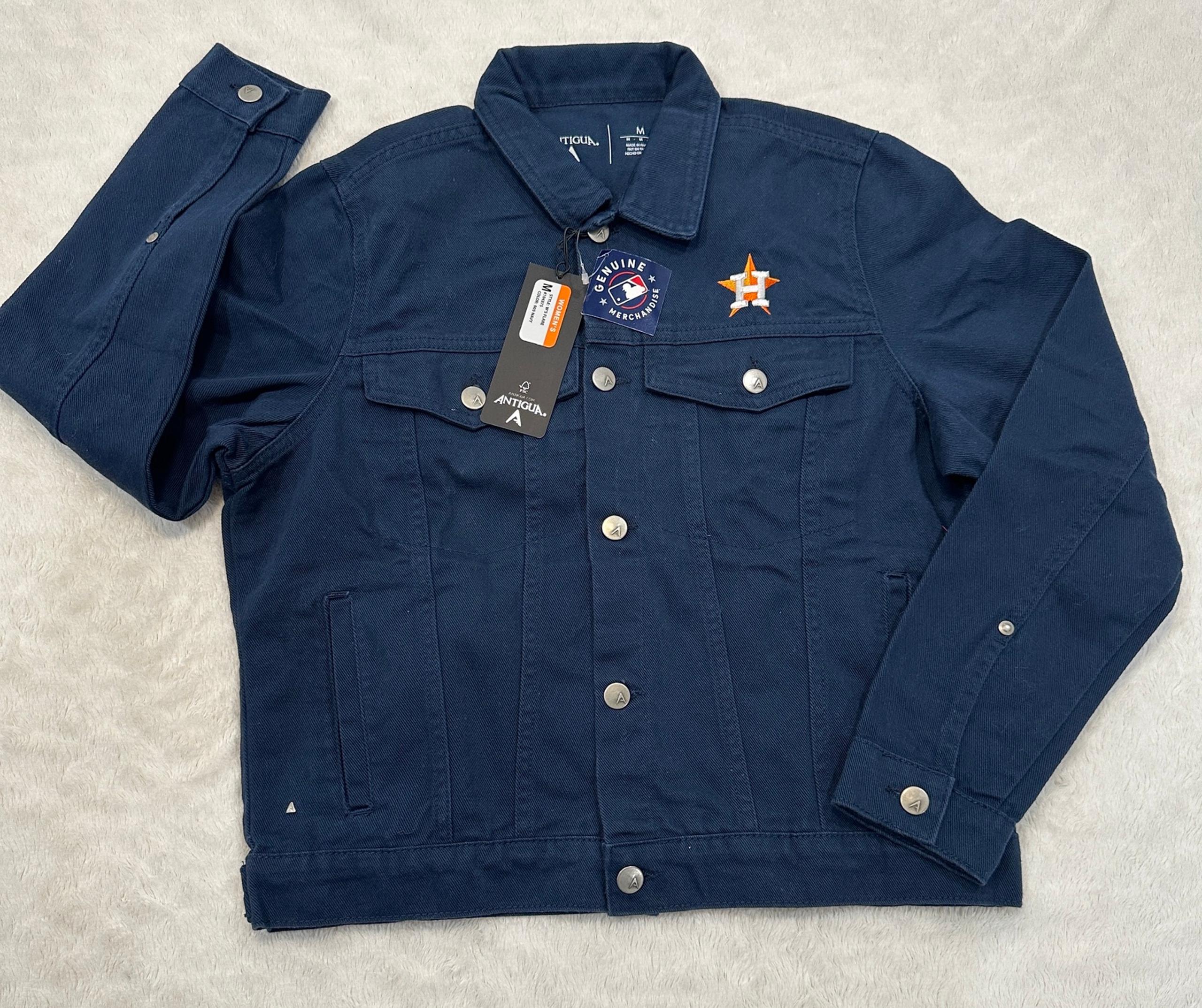 Houston Astros Antigua Women's Flare Full-Button Jacket - Navy
