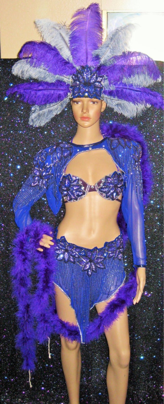 Purple Silver Vegas Showgirl Burlesque