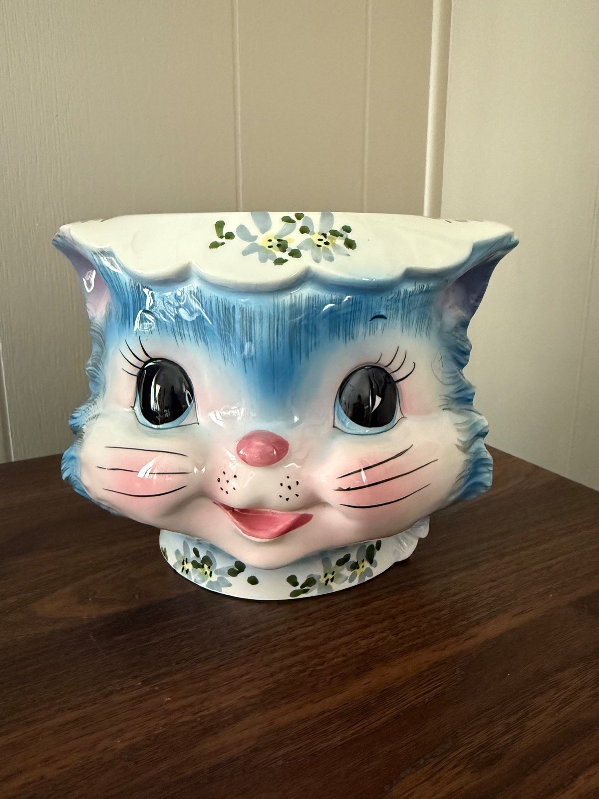 Vintage Lefton Miss Priss Kitty Cookie Jar, No lid