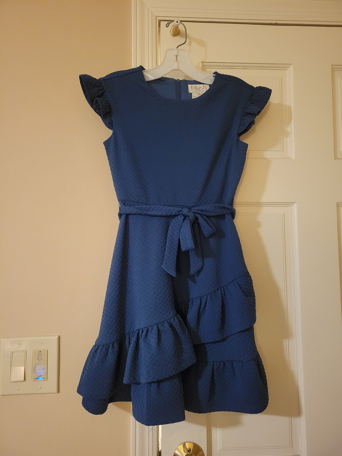 Like New Girls blue Dress size 7, Blush by US Angels