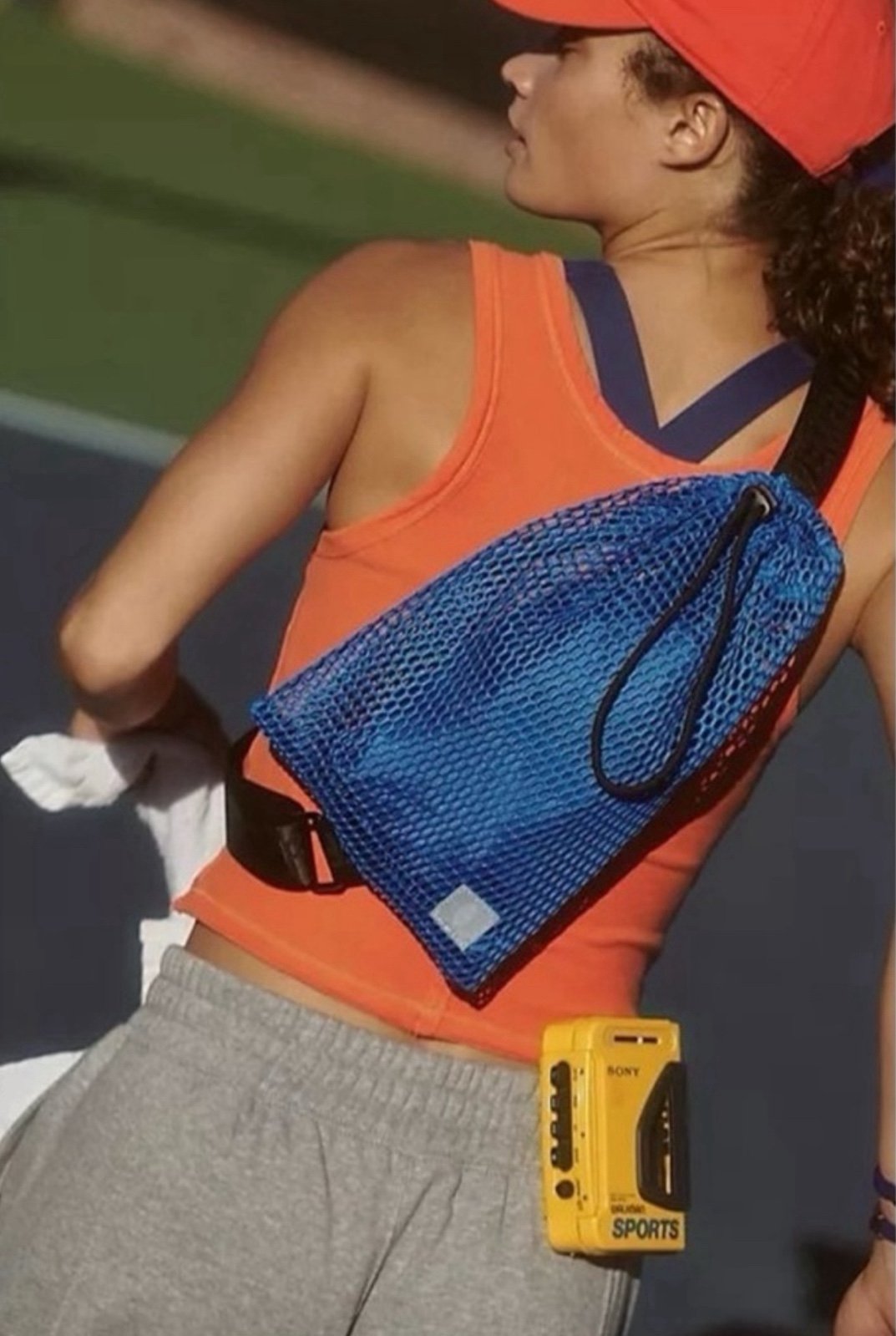 Free People Movement black mesh sling bag