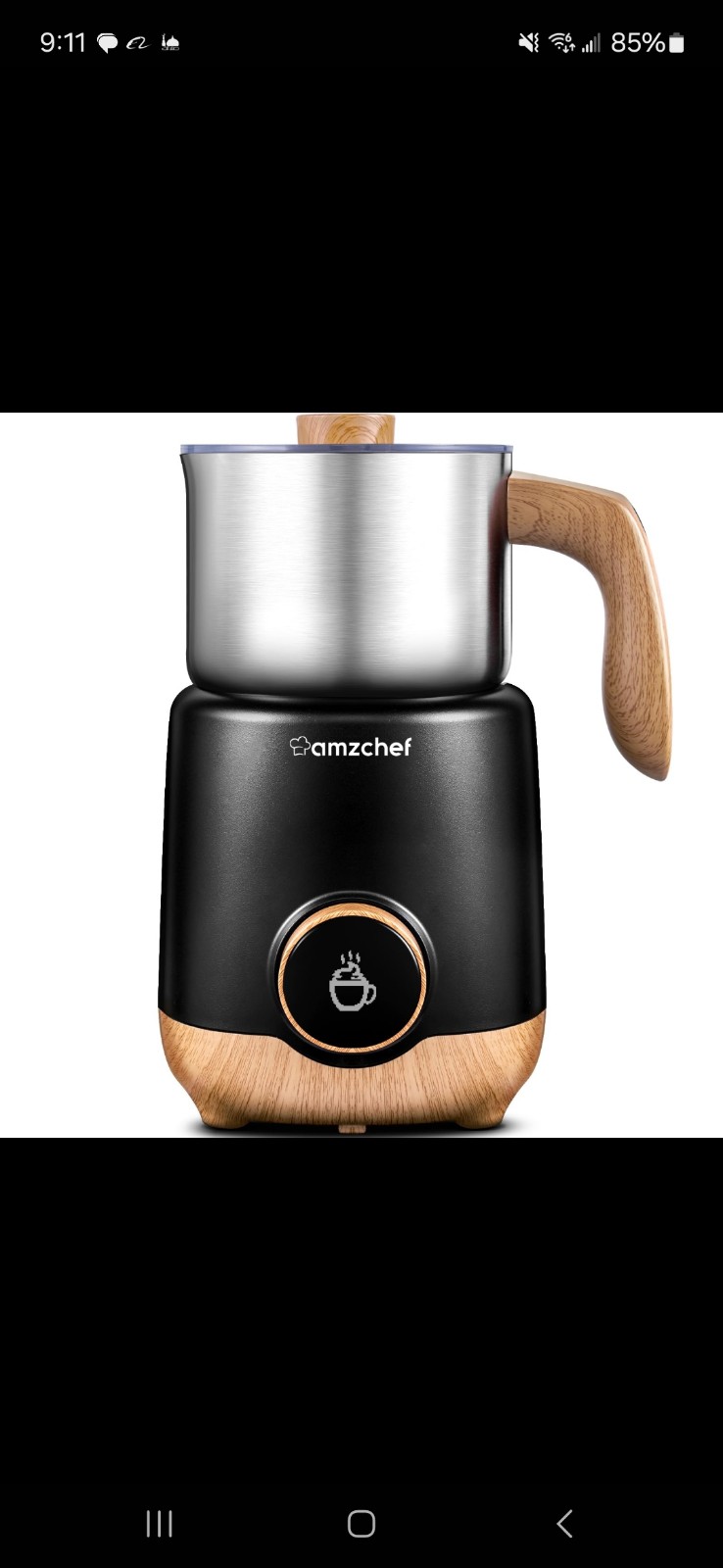 AMZCHEF 8-IN-1 Multifunctional Automatic Milk Frother Steamer