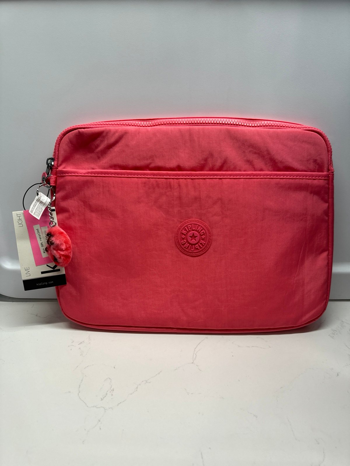 kipling bubble pop pink laptop case