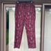L’AGENCE Size 4 Ludivine Trousers Red Snakeskin Straight Leg Ankle Work Dress