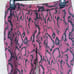 L’AGENCE Size 4 Ludivine Trousers Red Snakeskin Straight Leg Ankle Work Dress