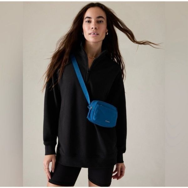 Athleta Forever Fleece 1/4 Zip Sweatshirt Size S Small