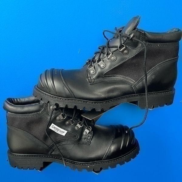 Boots Steel Toe Black ANSI Z41 PT99 MI/75 C/75 Vibram Men's US Size 9.5