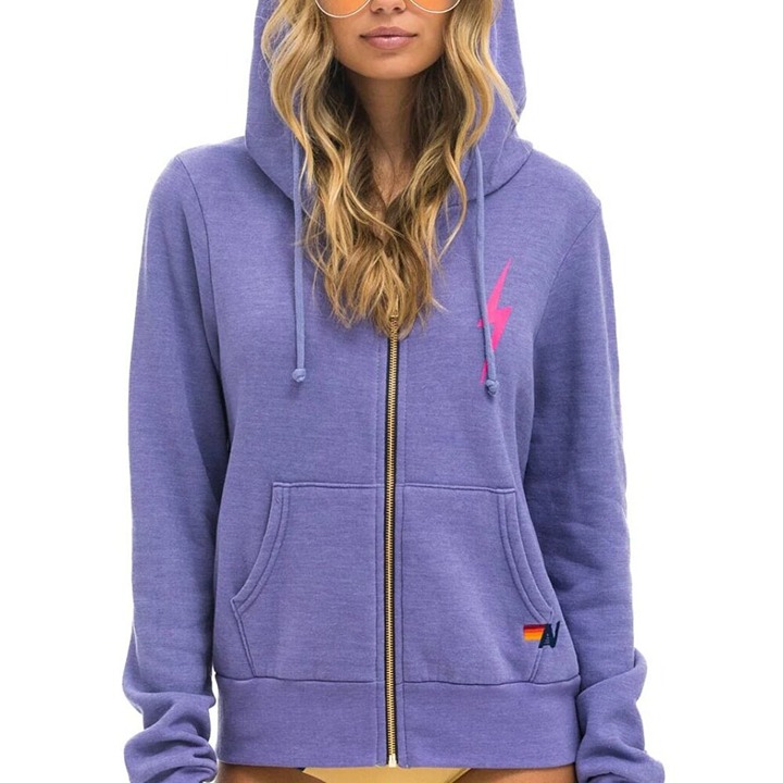 Aviator Nation BOLT 2 HOODIE - LAVENDER // NEON PINK Size XL
