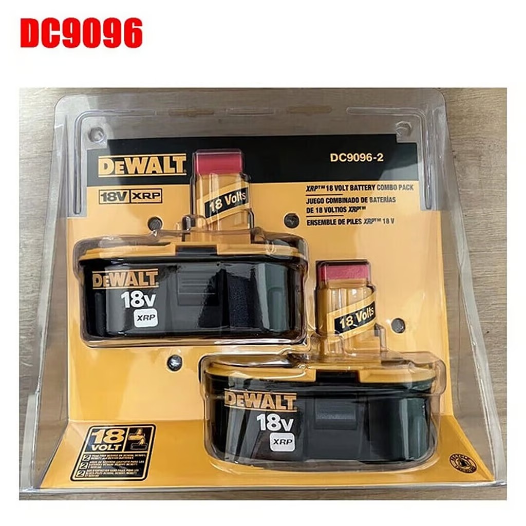 2 PACK Dewalt 2.4Ah 18-VOLT XRP DC9096 NiCd Battery Combo Pack 2
