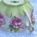 Antique MZ Austria Pink Rose Teacup and Saucer w/ Heart Shaped Handle Gold Trim