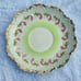 Antique MZ Austria Pink Rose Teacup and Saucer w/ Heart Shaped Handle Gold Trim