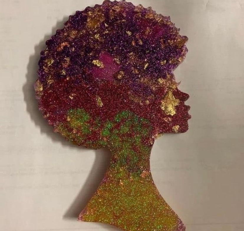 Custom Afro Woman Coaster