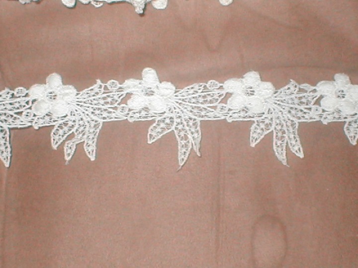 1960's Cotton Venice Lace Trim ivory