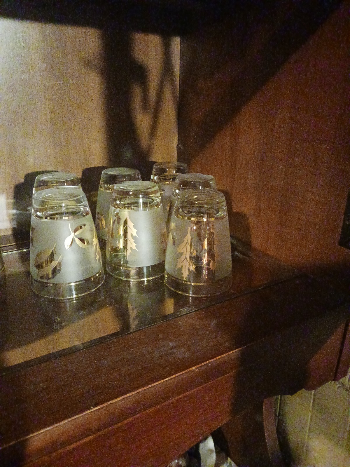Gold leaf shot glasses