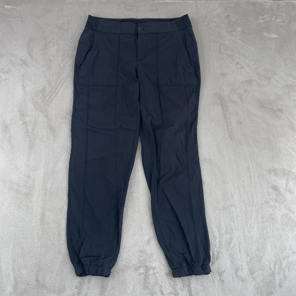Athleta Trekkie Jogger 2.0 Pants Women 10 Black Abrasion Resistant UPF 50+ Hike