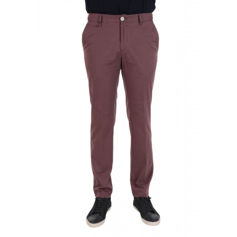 HUGO BOSS Slim Fit C-Genius-W-222 Chino Pants 36R Red Brown Cotton Stretch NWT