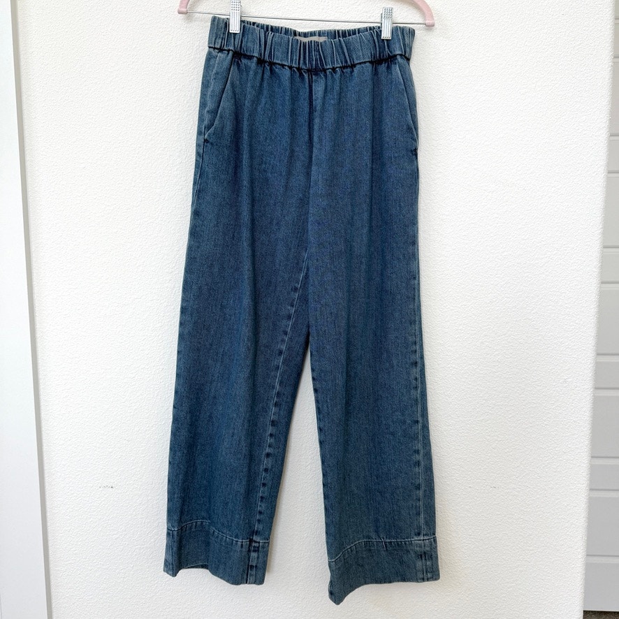 EVERLANE The Easy Jean Organic Cotton Pull-On Denim Pants Size 4 Scandi Relaxed