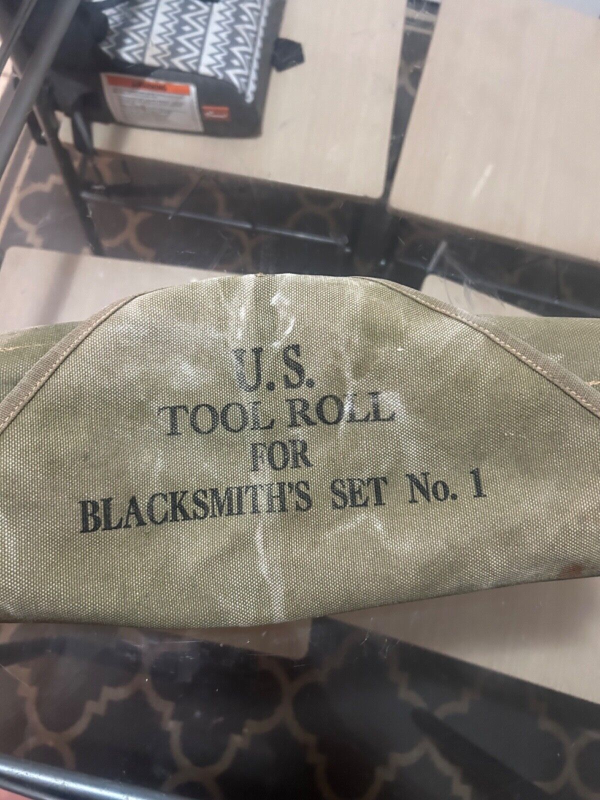 US military U.S. forces 1940S WW2 rarity canvas tool roll case