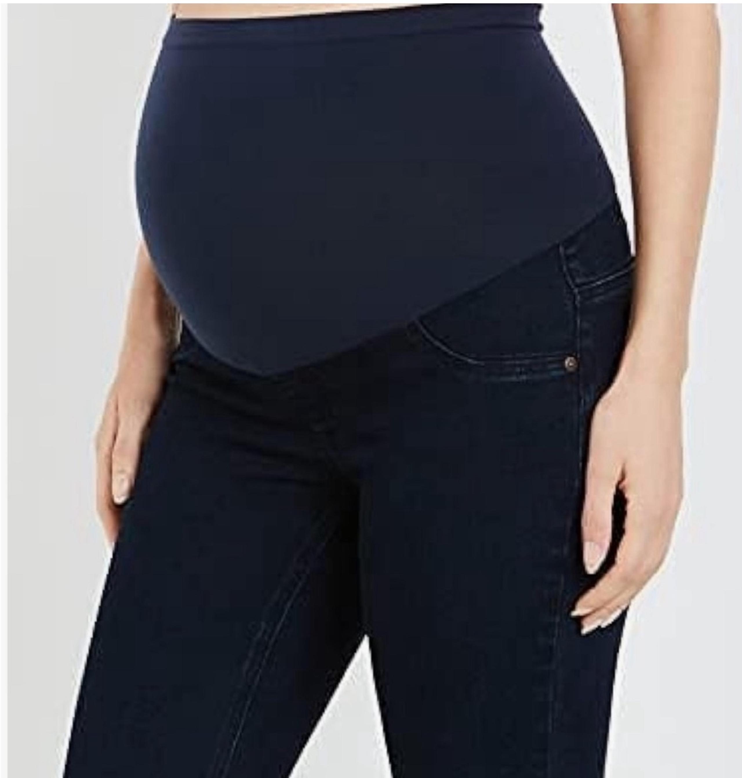 NWT LARGE Motherhood Maternity  Stretch Over Belly Skinny Jeans Indigo Blue