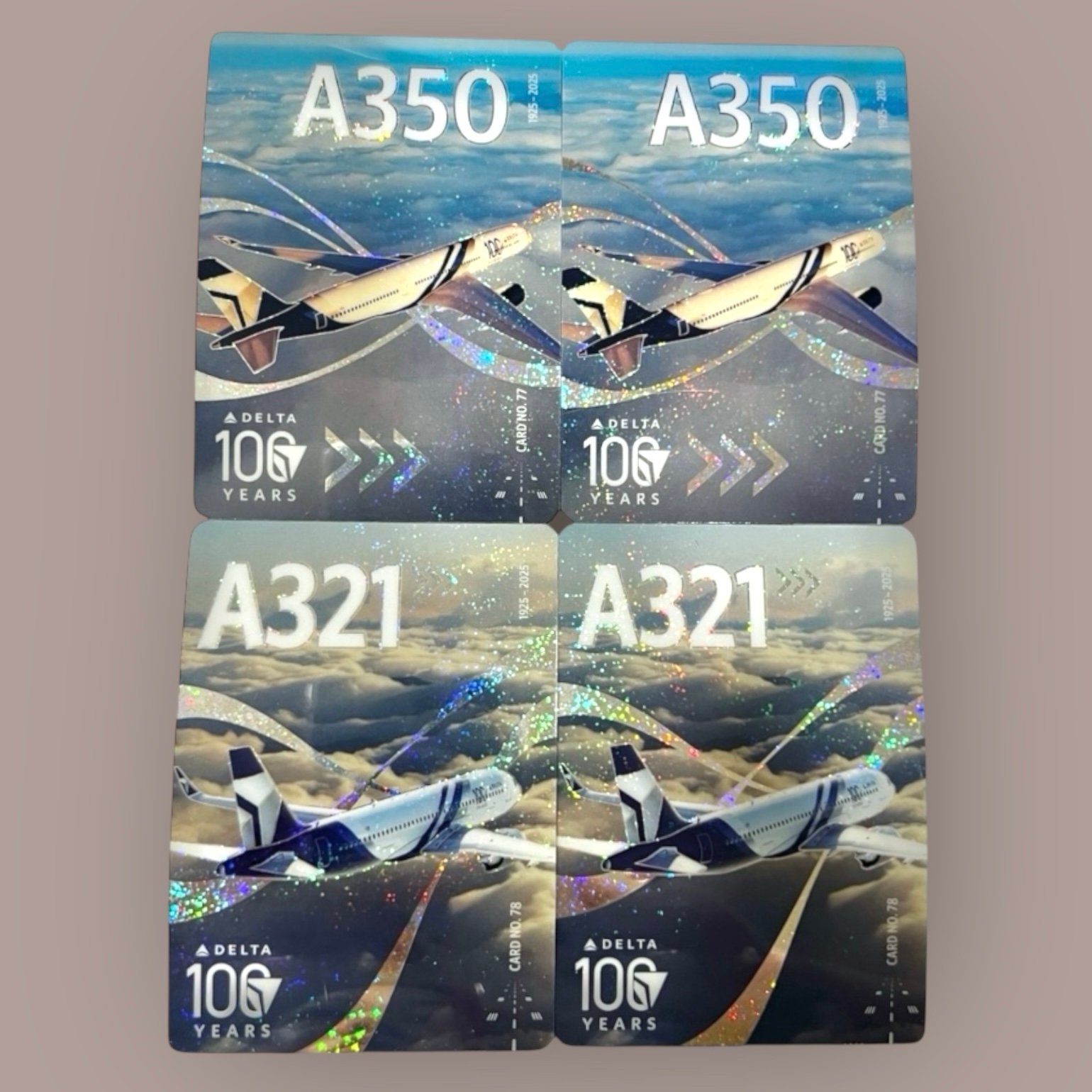 New Release! 2025 Delta 100th Anniversary Centennial Collectible 4 Cards New