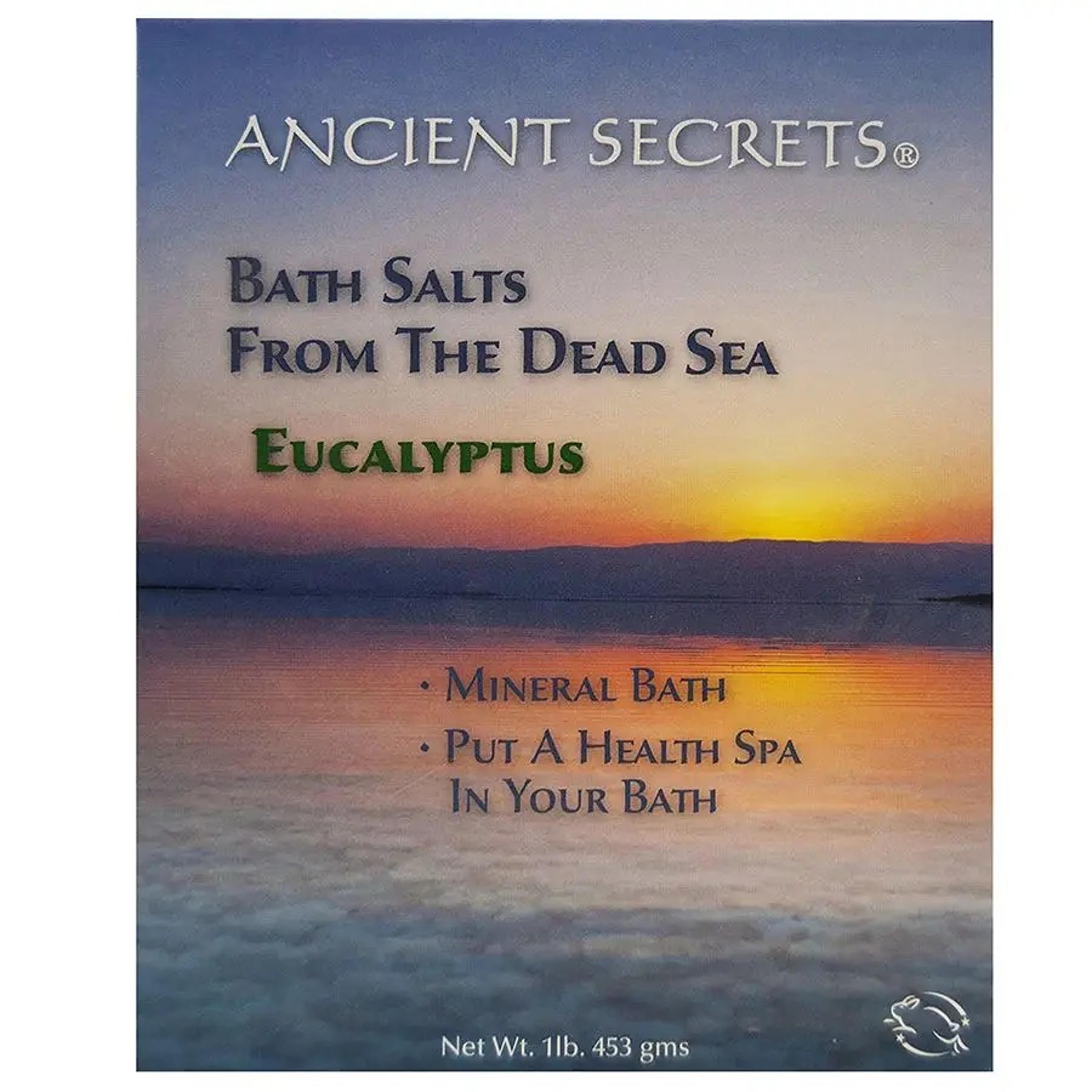 Ancients Secrets Bath Salts From the Dead Sea Eucalyptus 1 lb. New no tags