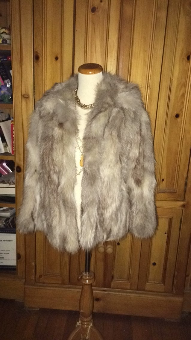 Vintage Small Silver Fox Jacket