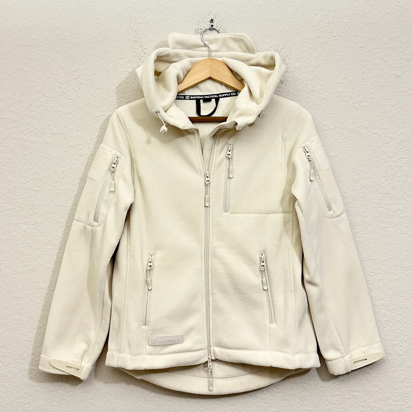 BAERSKIN 3.0 Hoodie White Full Zip Tactical Fleece Cozy Work Outdoor