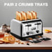 High-Efficiency Stainless Steel 4-Slice Toaster - Perfect for Busy Kitchens
