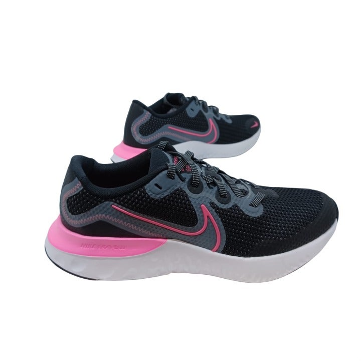 Nike 6y Youth / WOMEN'S 8 RENEW RUN SHOES Black/ Pink White CT1430 092 running