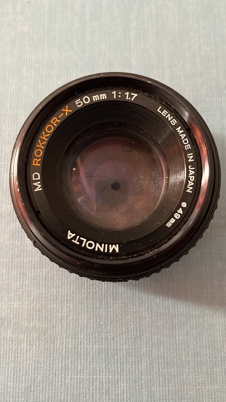 Minolta 50mm f1.7 MD ROKKOR-X 49mm