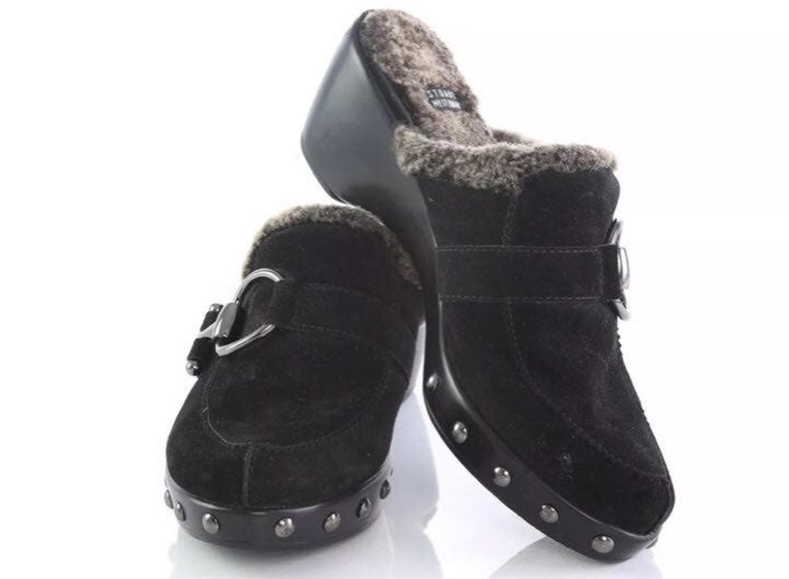 STUART WEITZMAN Blk Suede Mule Clogs 10
